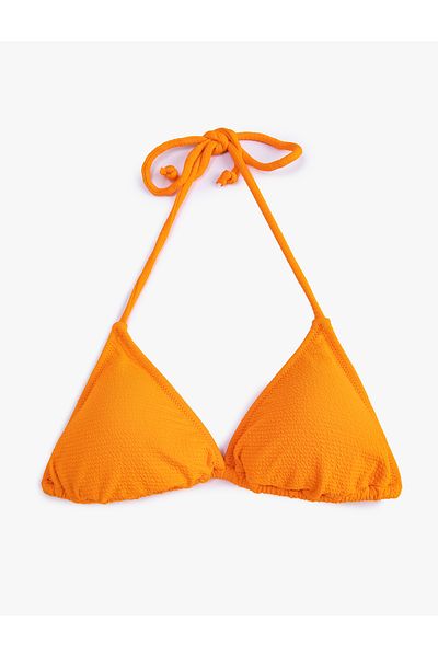 Koton Triangel-Bikinioberteil mit strukturiertem Neckholder-Bezug
