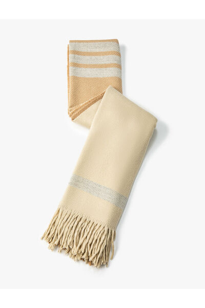 Koton Şal cu dungi cu detaliu ciucuri