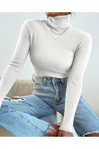 Butik Women's Turtleneck Knitwear Sweater