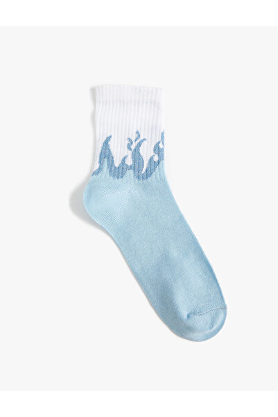 Koton Abstract Patterned Socket Socks with Glitter Look