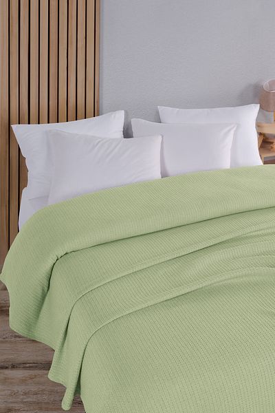 Evim Cotton Maya Green Pique Bedspread Double - 200X230 cm