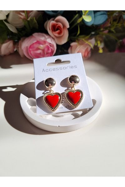 LİLİA Bujiter Red Heart Earring