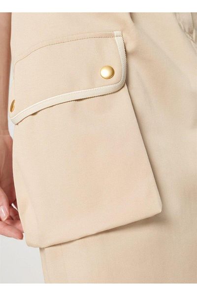 Escada Sport Pocket Detailed Belted Slim Fit Short Length Cotton Skirt