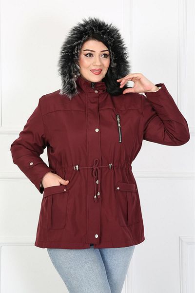 By Alba Collection Burgundy Women Plus Size Jackets Styles Prices Trendyol