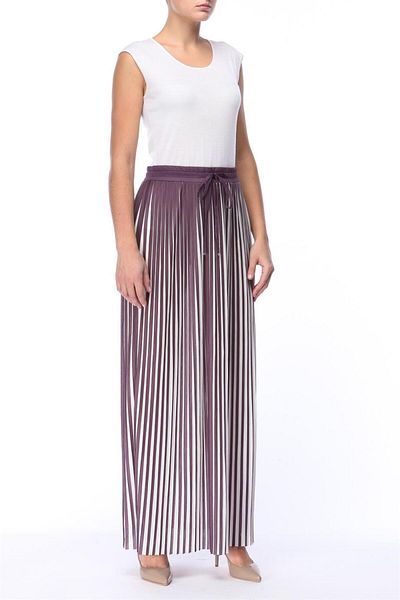Escada Sport Rope Tied Pleated Long Length Two Color Skirt