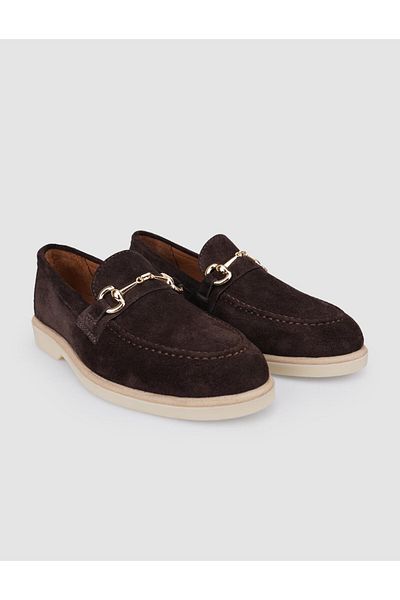 Cabani 100% Genuine Leather Brown Suede Women's Loafer
