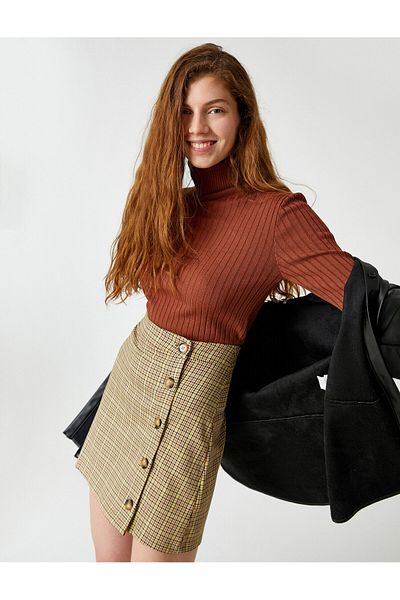 Koton Turtleneck Sweater Ribbed Knitwear