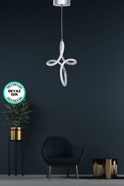 Harnelli Beyaz Işık Hol Antre Oturma Odası Modern Ledli Avize