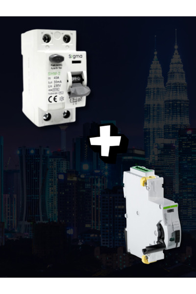 Sigma Set - Otomatik Yeniden Kurma Ünitesi Scrc03 2x25a 30ma Kaçak Akım Rölesi