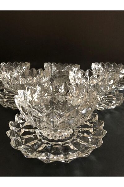 ORTAKÖY CENNETİ Premium Cityglass Dolce Model Snack Bowl - 12 Pieces, 6 People
