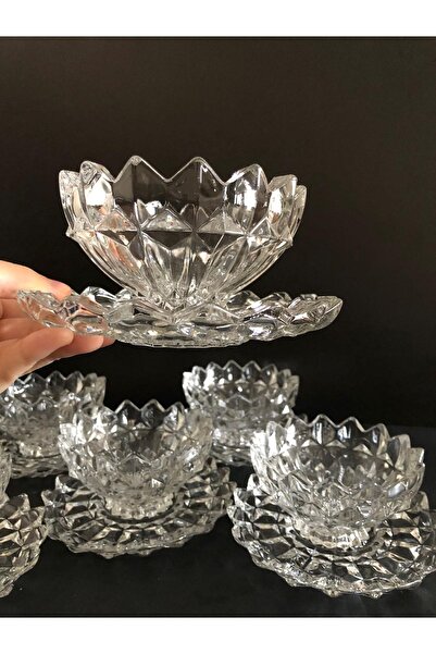 ORTAKÖY CENNETİ Premium Cityglass Dolce Model Snack Bowl - 12 Pieces, 6 People