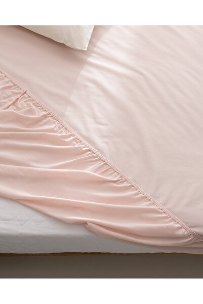 Madame Coco Manon Çift Kişilik %100 Pamuk Ranforce Lastikli Çarşaf - Açık Pudra