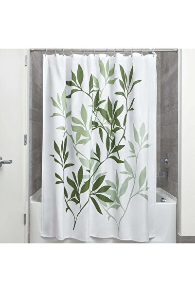 İnter Design ستارة حمام من البوليستر مطبوعة بأوراق الشجر مقاس 72 × 72 بوصة