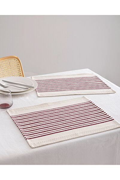 Madame Coco Ronnet 2-Piece Beige/Red American Serving Set