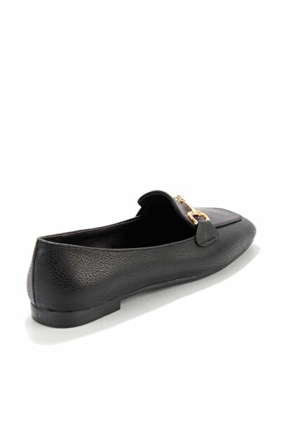 Bambi Siyah Kadın Loafer Ayakkabı K01641165409