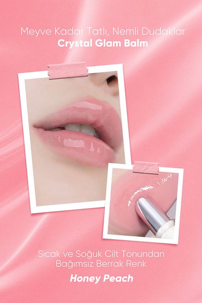 CLIO CLIO Crystal Glam Balm 001 Honey Peach 3,2 g - Lip balm