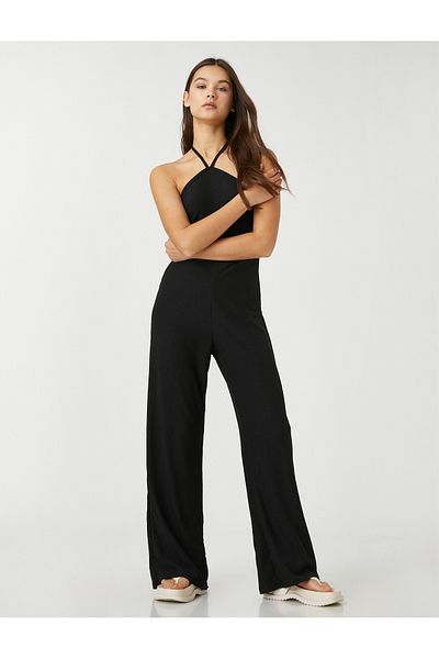Koton Overall mit weitem Bein und Neckholder