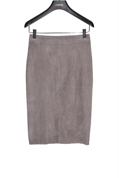 Escada Midi Length Mink Nubuck Pencil Skirt
