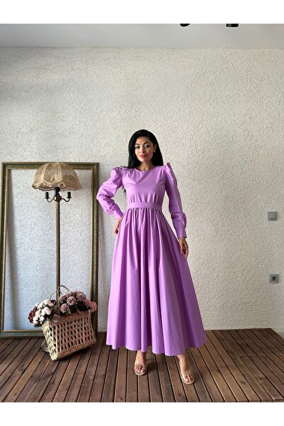 KÜÇÜĞÜM BUTİK Φόρεμα Hijab Lilac Flared Poplin