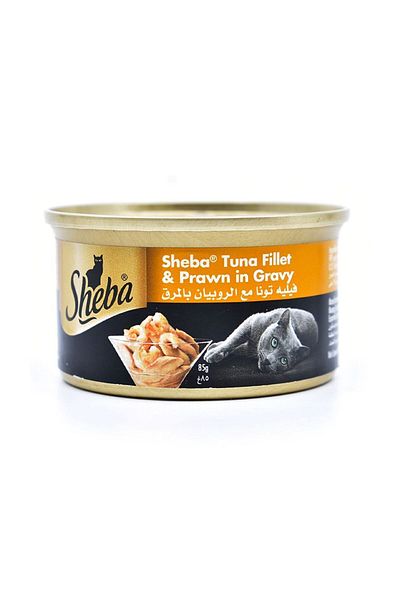 SHEBA Tuna & Prawn In Seafood Cat Food, 85g