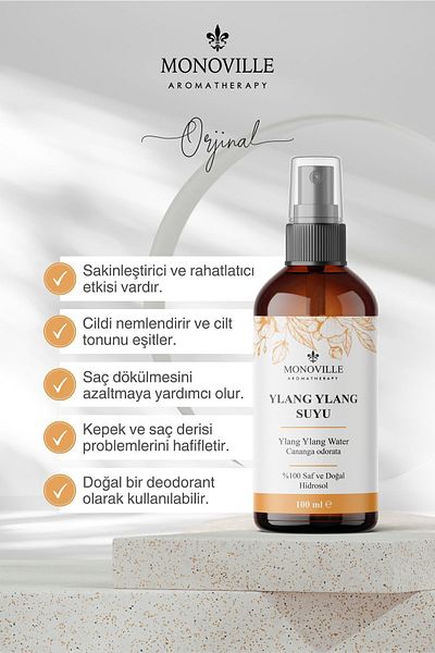 Monoville Ylang Ylang Water Flower Scented Effect 100 ml (Ylang Ylang Water)