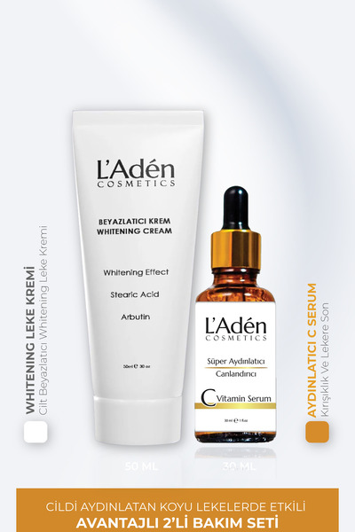 L'Aden Cosmetics Cildi Aydınlatan Koyu Lekelerde Etkili Avantajlı 2'li Bakım ...