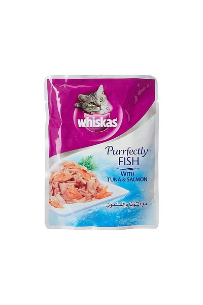 Whiskas Purrfectly Fish With Tuna & Salmon, 85g Pack Of 24