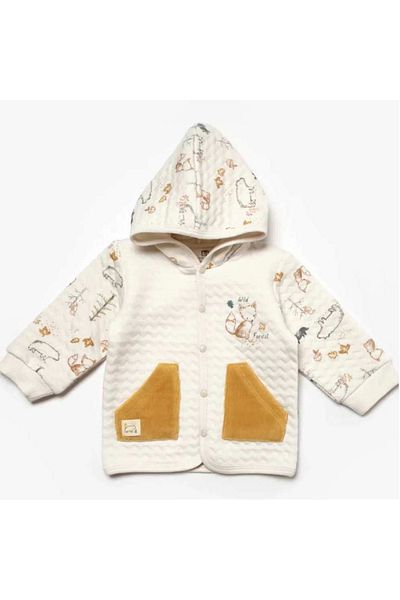 Mylamia Bibaby Wild Forest Baby Cardigan 61512 Mustard Beige