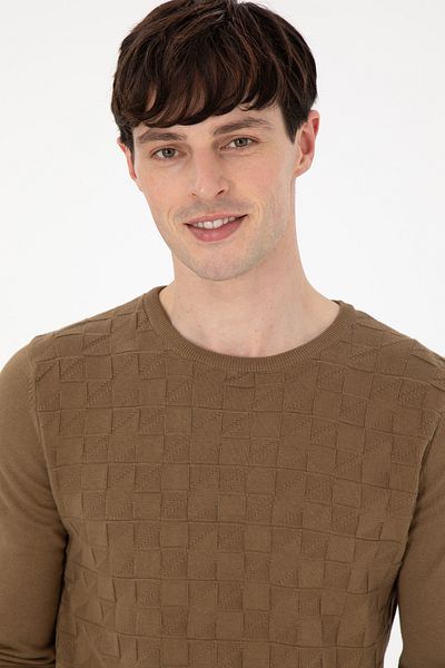 U.S. Polo Assn. Men's Khaki Basic Sweater 50288882 -Vr027