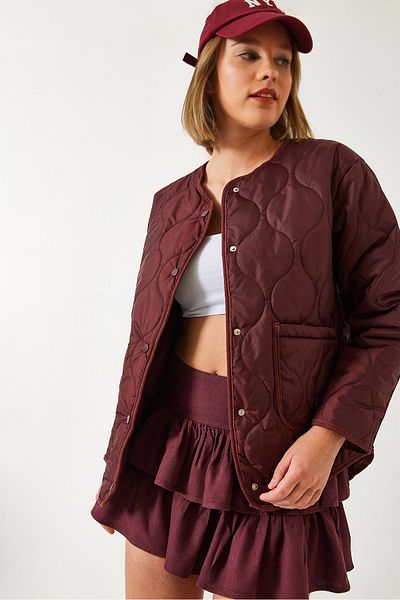Bianco Lucci Gesteppter, gemusterter Taschenmantel für Damen 60351282