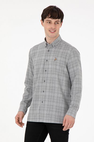 U.S. Polo Assn. Men's Gray Long Sleeve Shirt 50297403 -Vr024