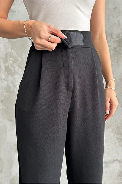 macharel jeans Black Women's Lycra Velcro Closure Palazzo Pants