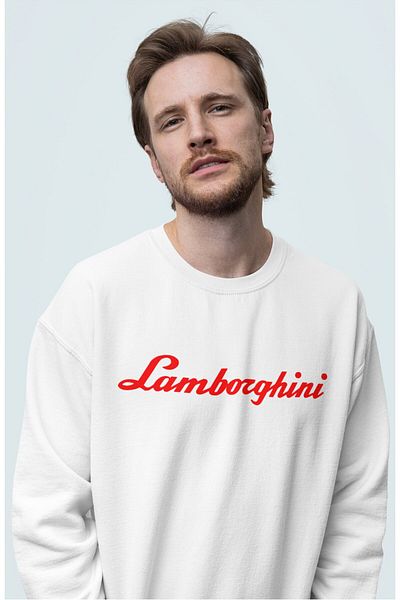 Fuddy Moda Lamborghinii Huracan Unisex Oversize Back Printed Hoodless Sweatshirt