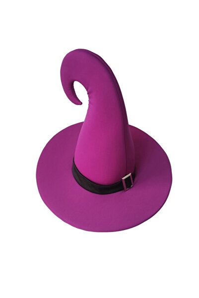 Kostüm Sarayı Μωβ καπέλο μάγισσας - με λεπτομέρεια στριφτής και αγκράφας