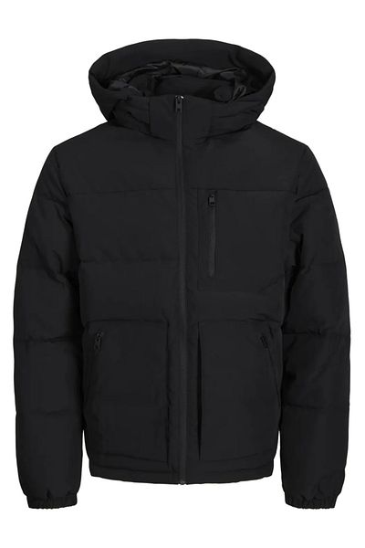 Jack & Jones Men's Casual Puffer Coat - Jack Jones Jjeotto 12258416 -Black Black