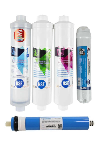 AQUA BELLA Su Arıtma Cihazı Filtresi NSF Onaylı 5 Aşamalı Vontron Membranlı