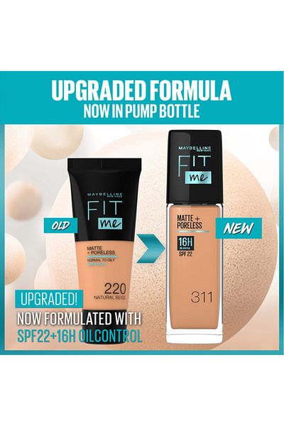 Maybelline New York Fit Me Matte & Poreless Foundation 16H Oil Control with SPF 22 - 111