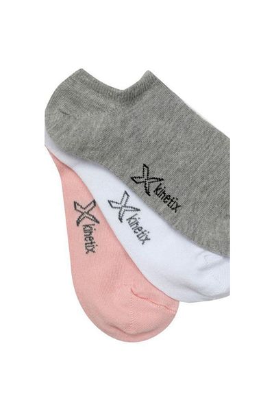 Kinetix Dellıah-B 3-Piece Ballerina Socks 36-40 Gray Pink White P- 000000000000011540