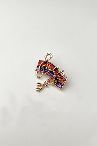 Modex Müzik Notalar Broş (Ölçü:3,5 cm)