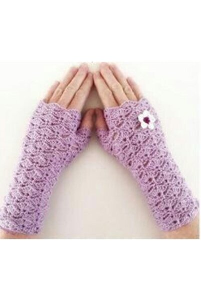 YOS TREND Lila Renk Kadın Yarım Eldiven