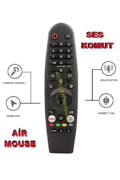 ATAELEKTRONİK Onvo Sunny Axen Universal Webos Smart Tv Kumandası ( Ses Komut ...