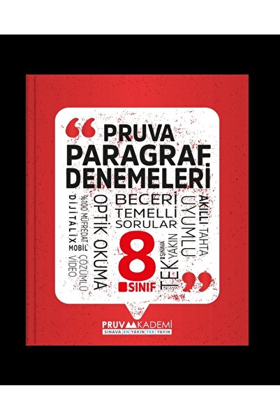 Pruva Akademi Yayıncılık 8.LGS Sınıf Paragraf Denemeleri