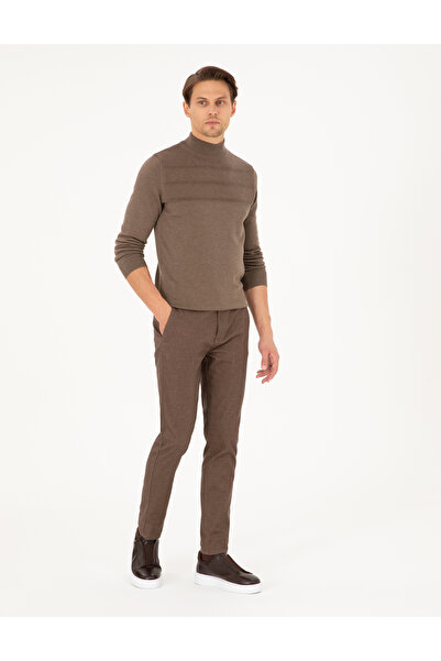 Pierre Cardin Kahverengi Slim Fit Kanvas Pantolon 50292346-VR029