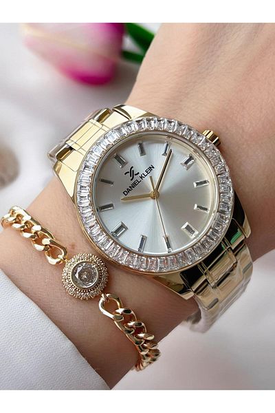 Daniel Klein Steel Band 30 Mt Water Resistant Women's Wrist Watch+Bracelet Bfg.13484.X6