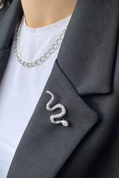 Modex Yılan Figürlü Broş