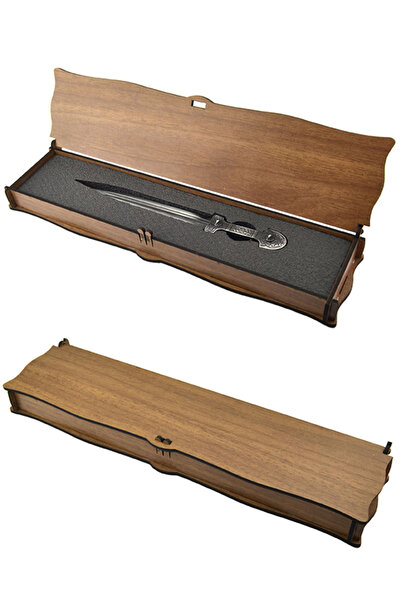 anahtarlıksepeti Ecological Silver Tumbled - Caucasian Circasus Wedge Envelope Opener with Mdf Box