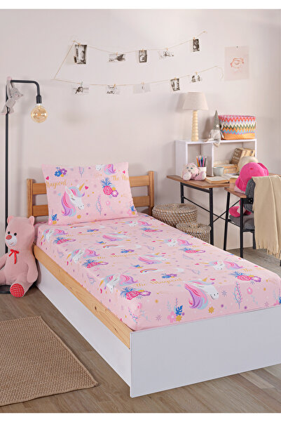 Eponj Home Pes Lastikli Çarşaf Seti Tek Kişilik Magical Pembe