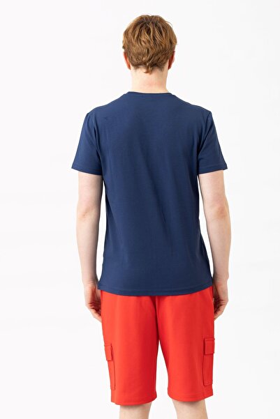 Benetton Ανδρικό μπλουζάκι Navy Blue