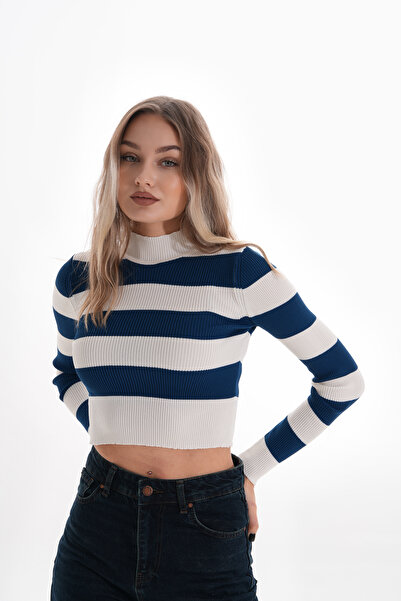 TEXTILE STATION Pulover Crop Femei Bluză Tricoturi Hanorac Mini Ceas Cardigan cu mânecă lungă