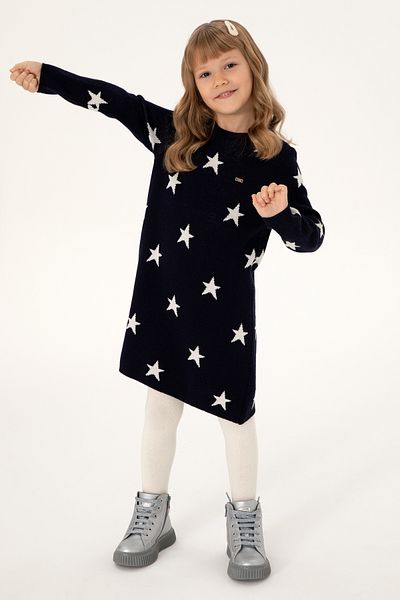 U.S. Polo Assn. Girl's Navy Blue Knitwear Dress 50297157 -Vr033